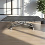 Hanah Home Mesa de Comedor Extensible Yan - Antracita, Cromo